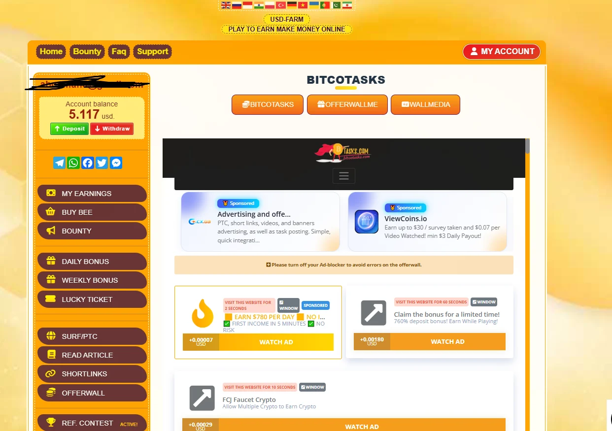 Bitcotasks offerwall