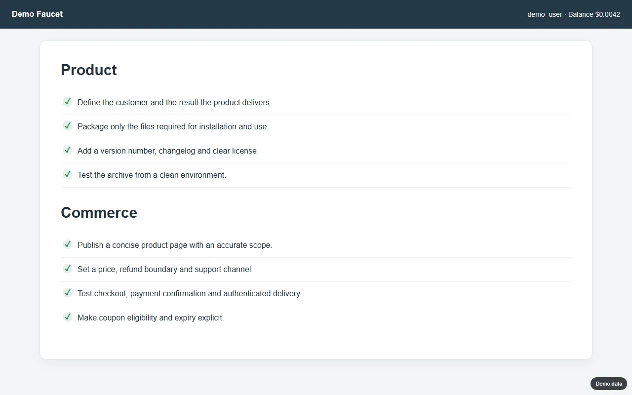 Product and commerce checks