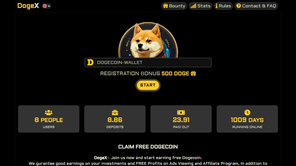 DogeX — Dogecoin Mining Script