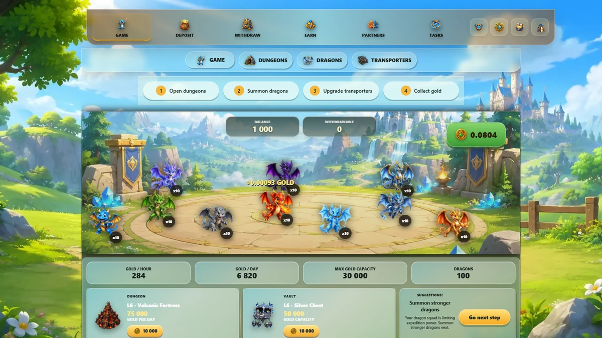 DravonX — Dragon Idle Game Script (PHP 8)