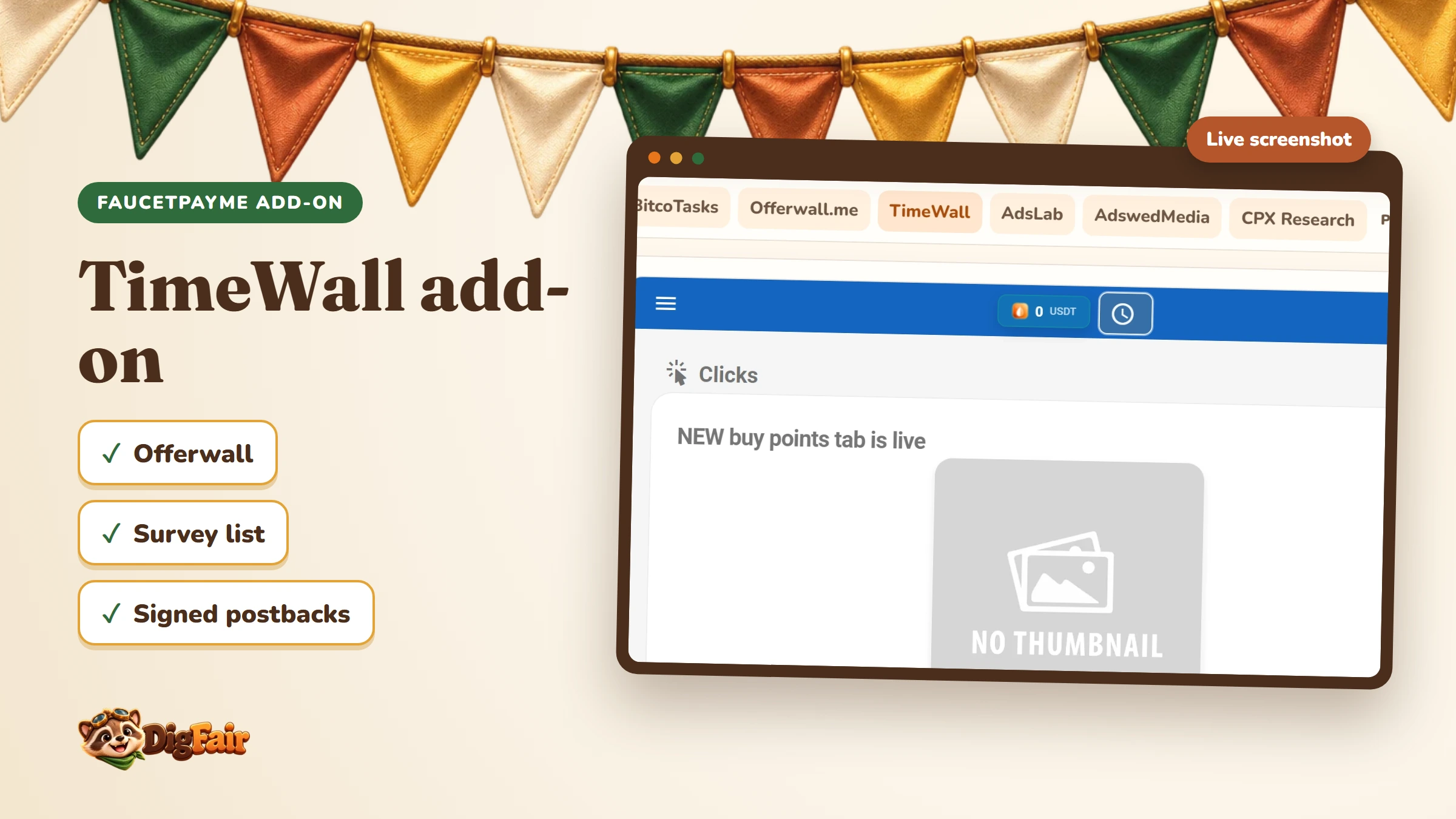 FaucetPayME Add-on — TimeWall