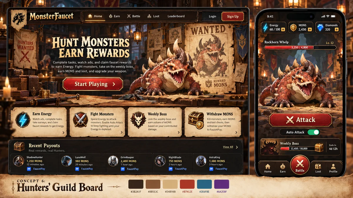 Game Site — Hunters Guild Board