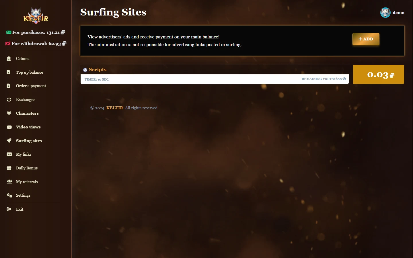Surfing ads