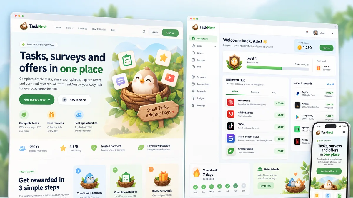 Offerwall Rewards Site