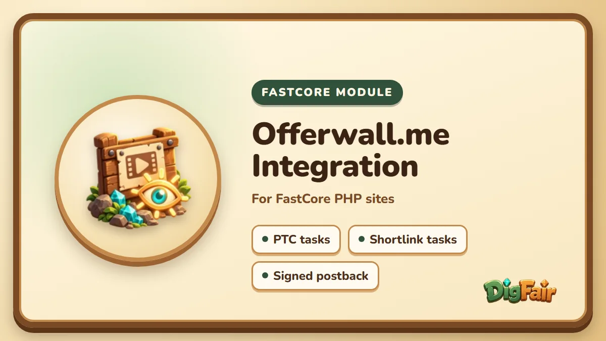 FastCore Offerwall.me Integration
