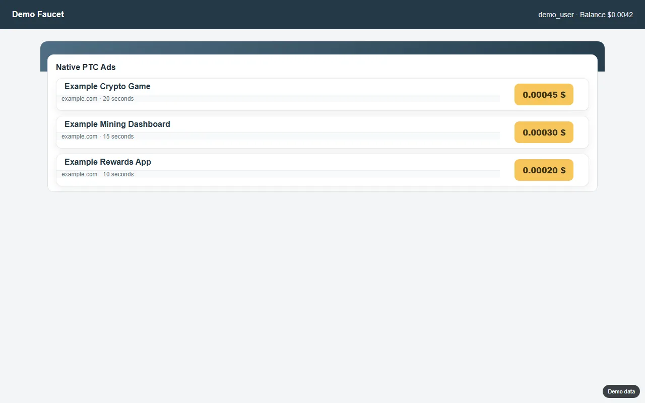 Ptc ad list with rewards