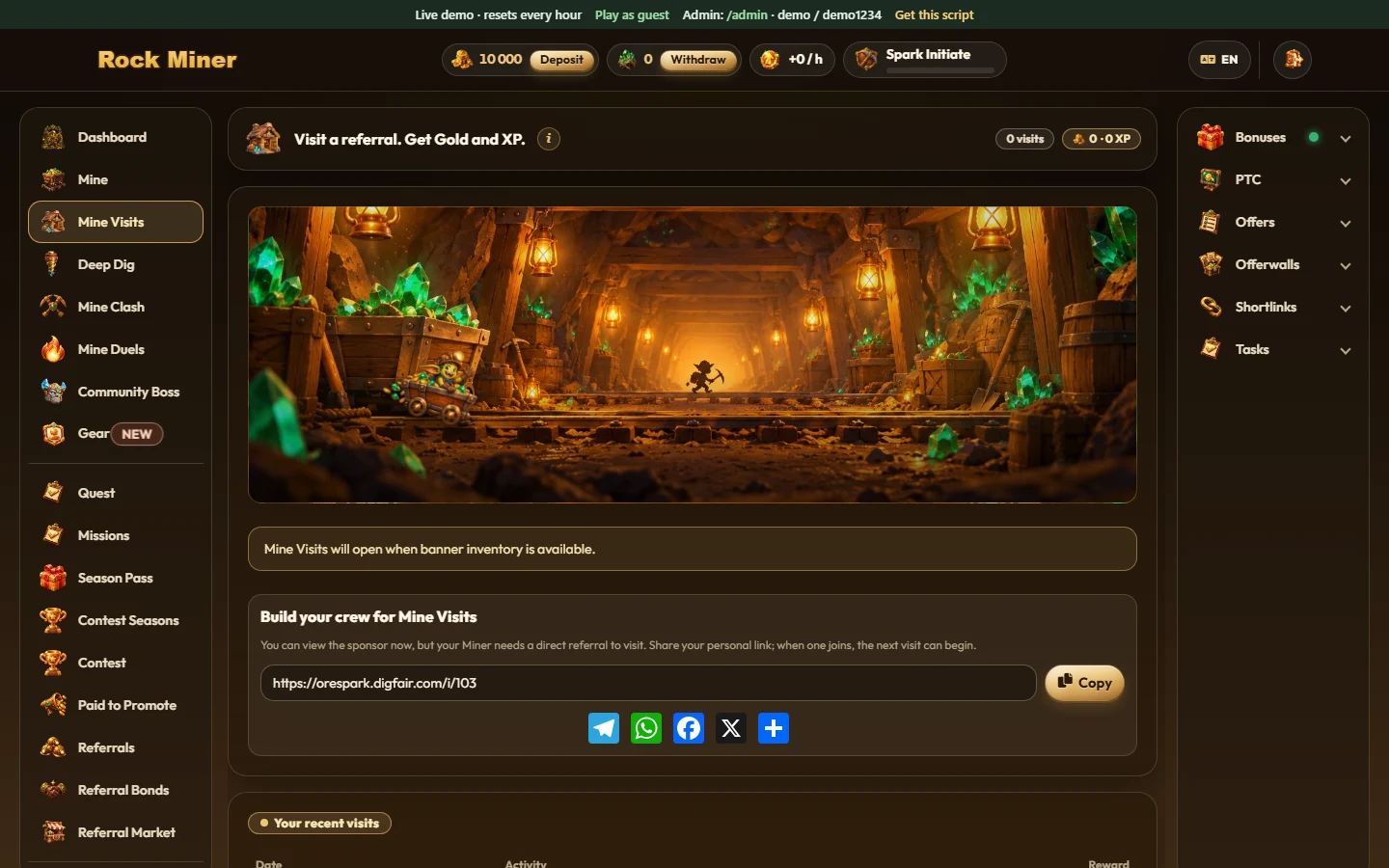 User page