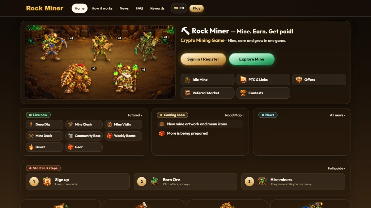 OreSpark Mining Game Script — Full