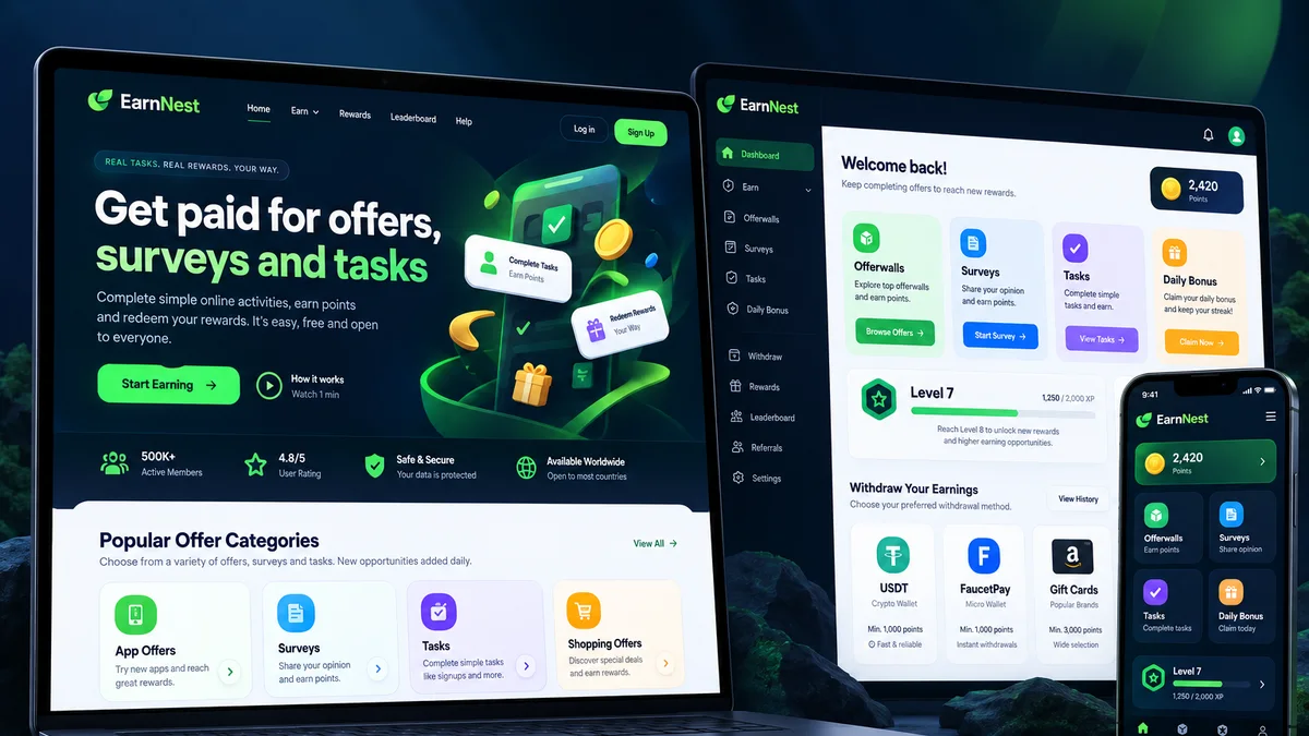 Reward Platform — Offers & Surveys