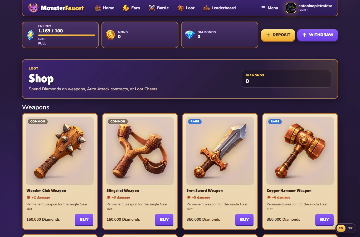 Weapon shop