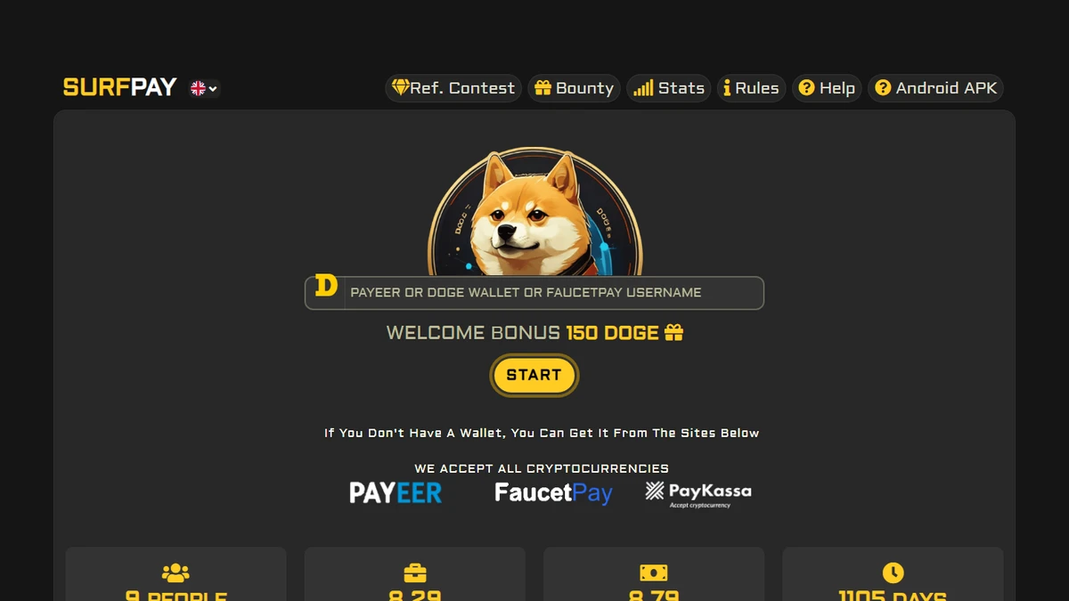 SurfPay — DOGE Mining Faucet Script