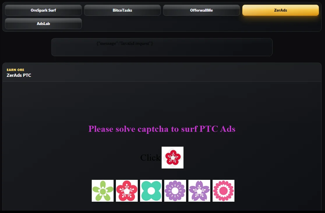 Zerads ptc on OreSpark